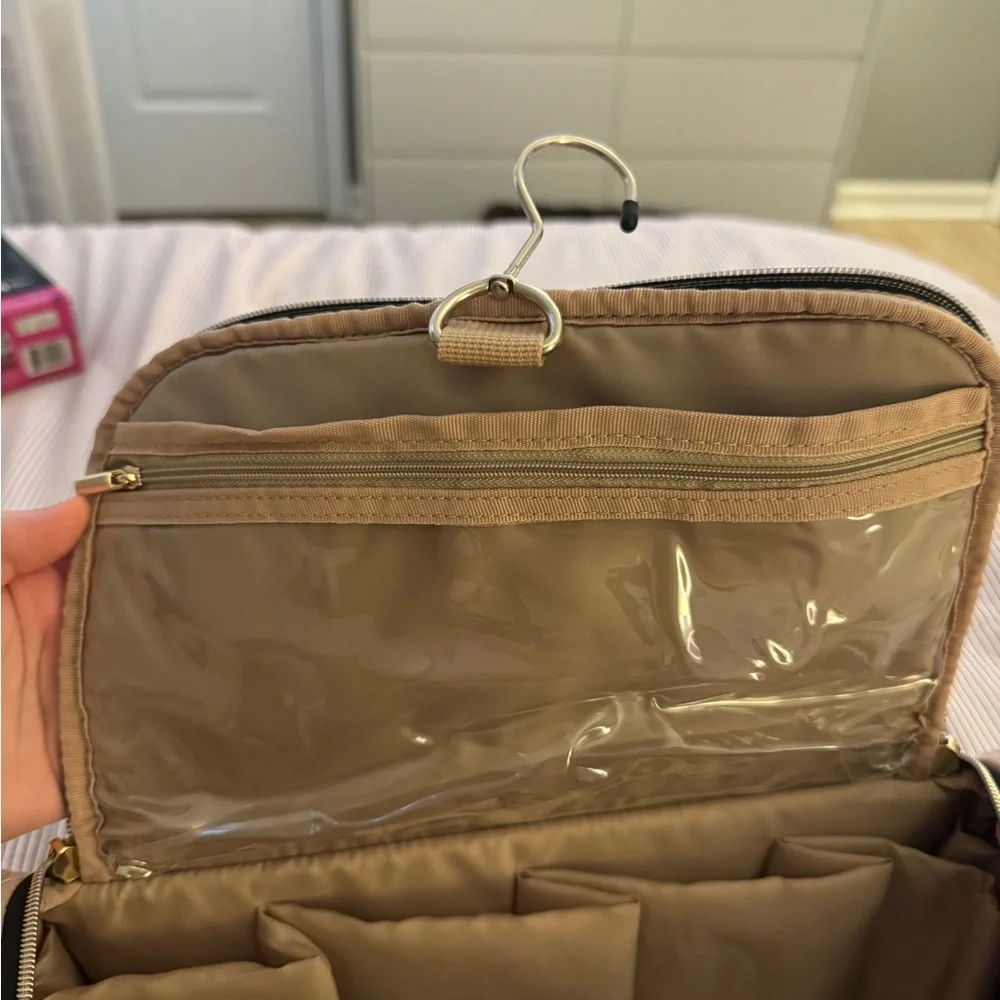 Blush Pink Hanging Travel Toiletry & Hair Tool Organizer